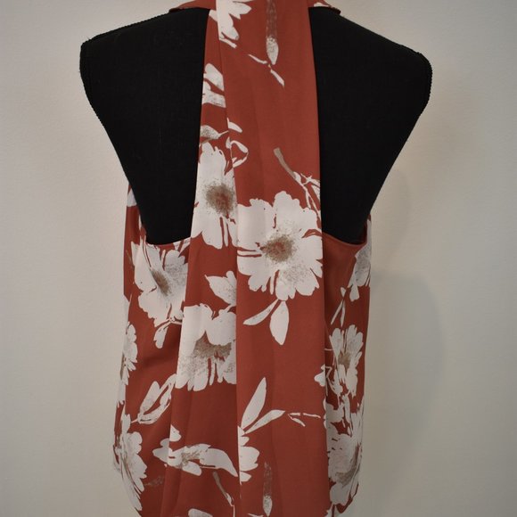 Burnt Coral Blousy Tank - Picture 2 of 6